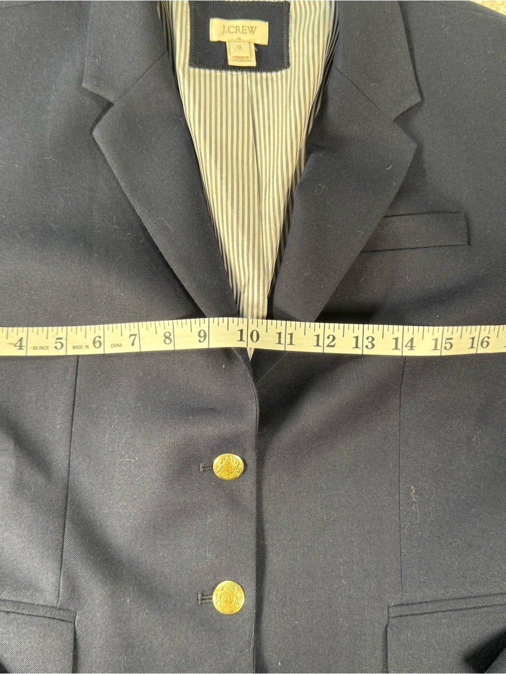 J. Crew Navy Blazer with Gold Buttons - Picture 2 of 5